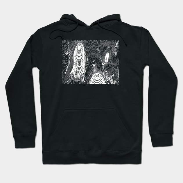 Line Art Optical Illusion Hoodie by Pinkazoid